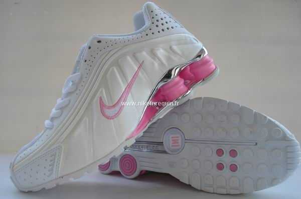 Nike Shox R4 Nz Femmes Blanc Rose